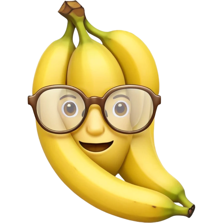 banana with glasses one half banana only emoji