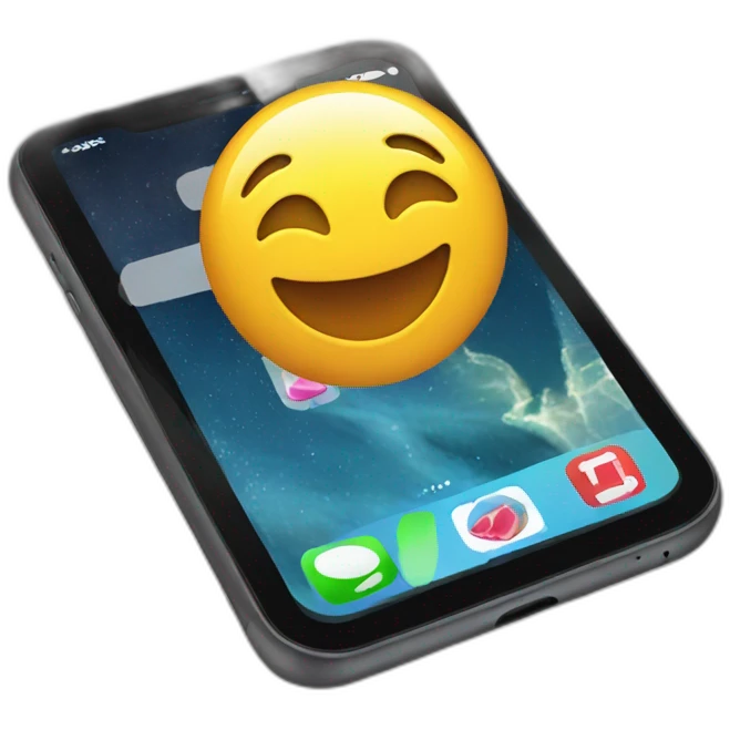 iphone floating and spinning emoji