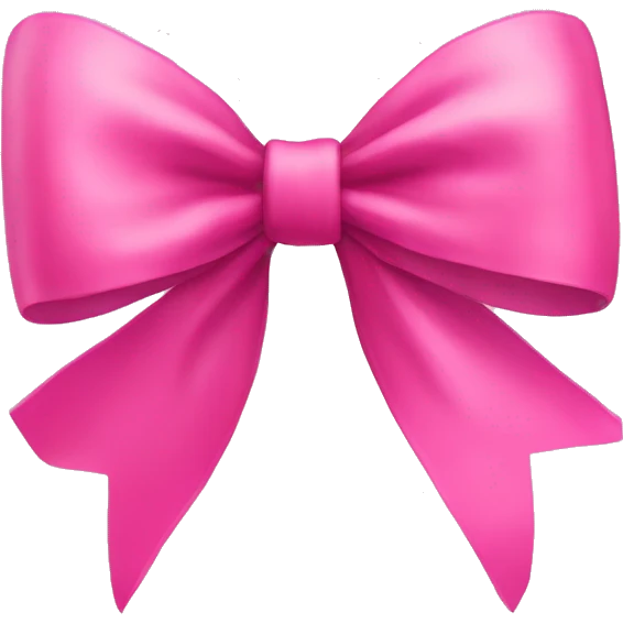 Pink Christmas bow emoji
