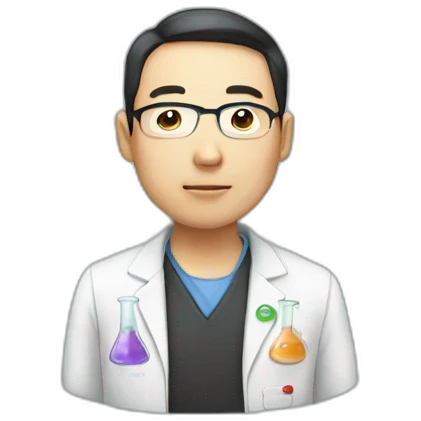 Chinese man in a science class emoji