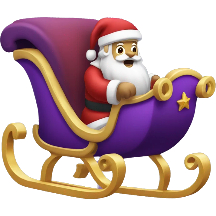 Purple Santa’s sleigh  emoji