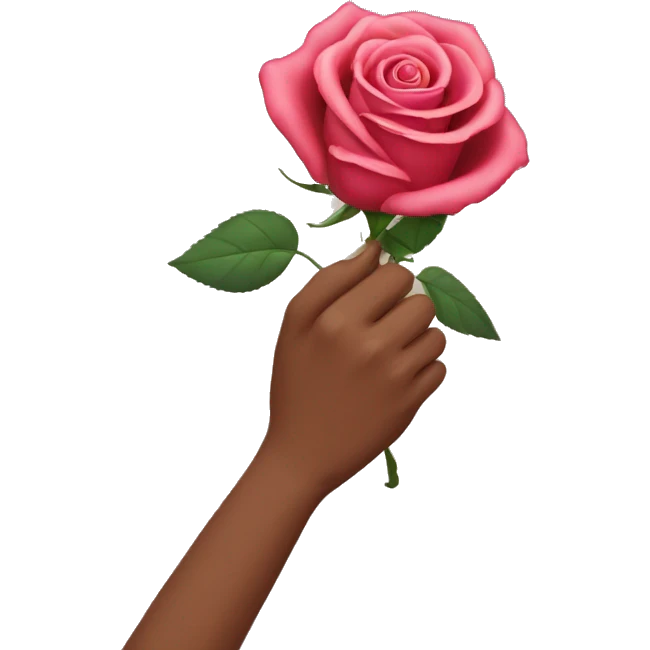 To love a rose with one's hand emoji