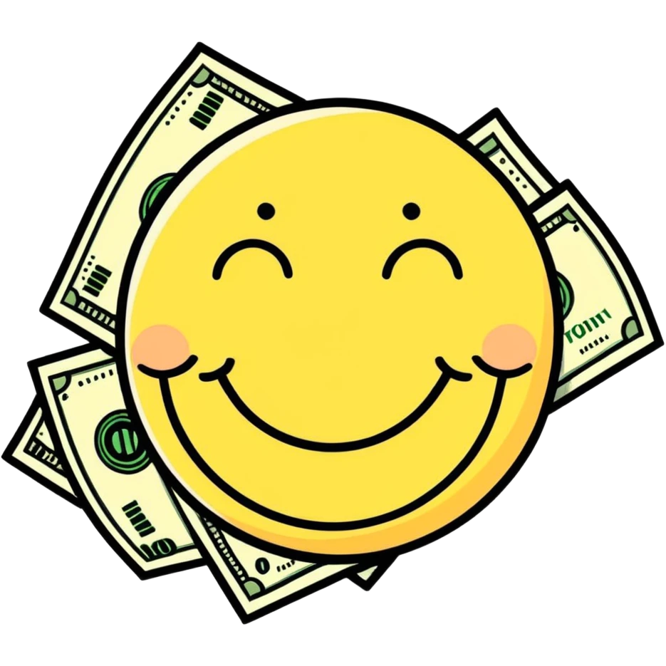 Money smiley face  emoji