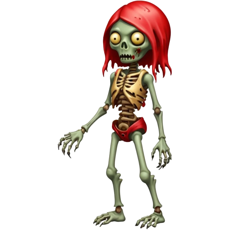 Red Shelly Teardrop Zombie-Machine-hybrid (full body) emoji