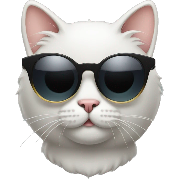 Cat with sunglasses and lip gloss emoji