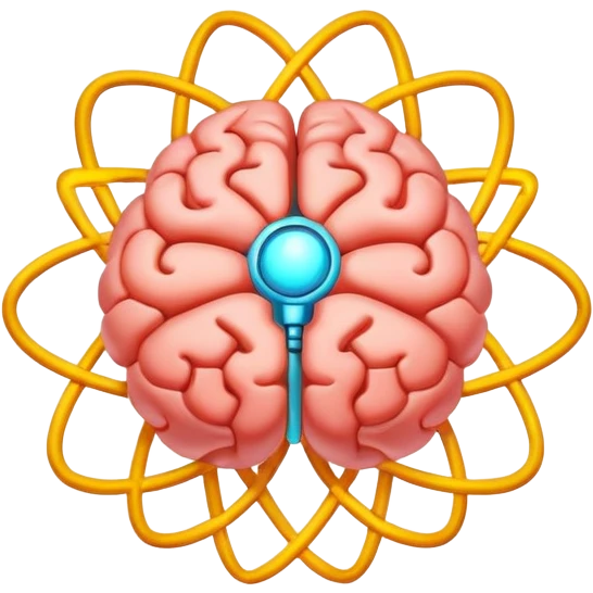 Brain as atom emoji