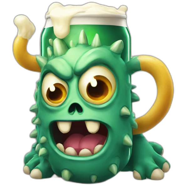 Monster with bier emoji