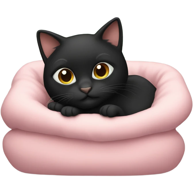 Cozy girl black cat emoji