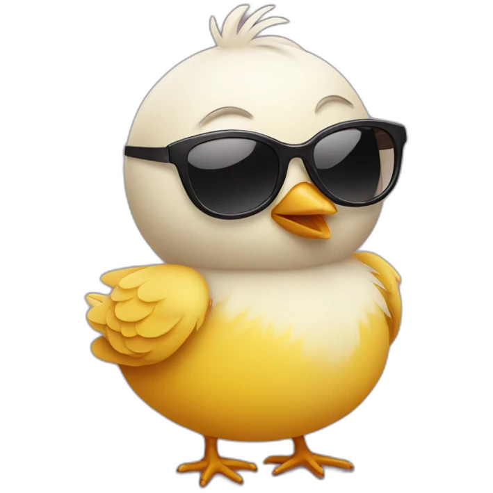 Chick with sunglasses emoji