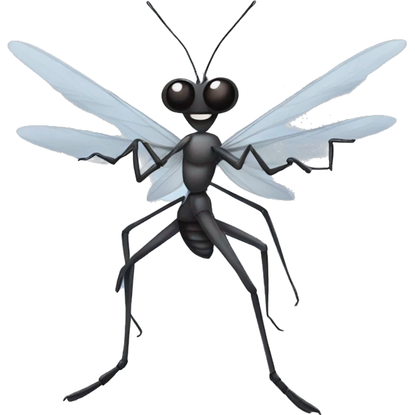 Mosquito wearing a ballet dress emoji