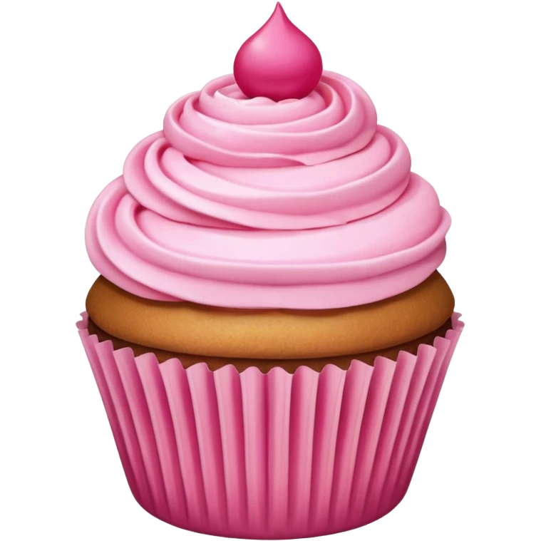 Cupcake with pink icing emoji