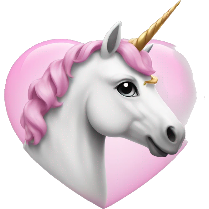 heart with a unicorn emoji