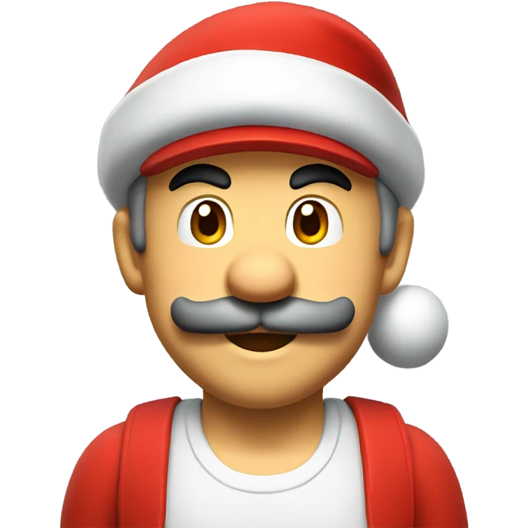 Mario with Santa hat  emoji