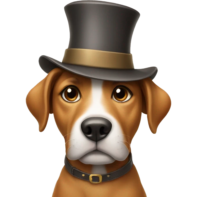 Dog with hat emoji