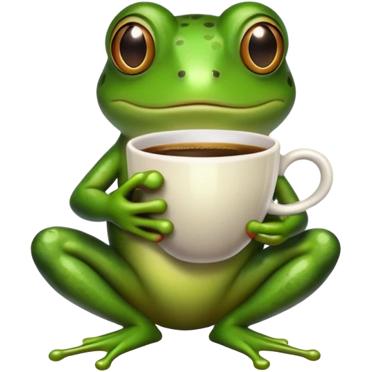 Frog with espresso  emoji