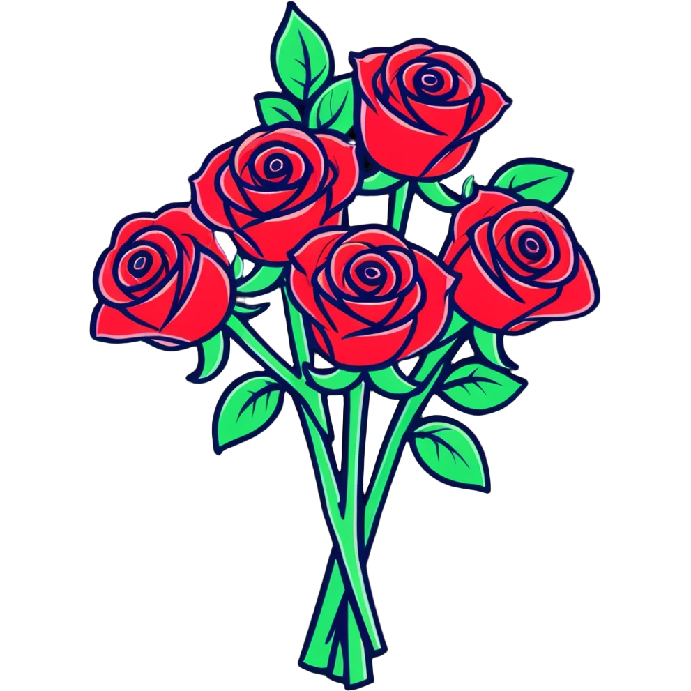 Ramo de rosas emoji