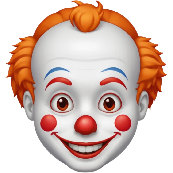 tiny hair  clown emoji