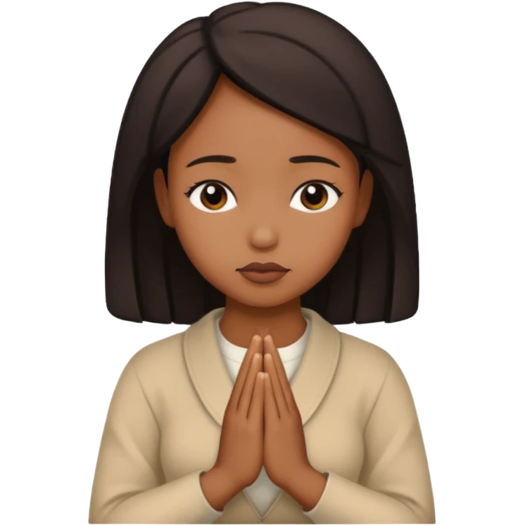 Black women praying emoji