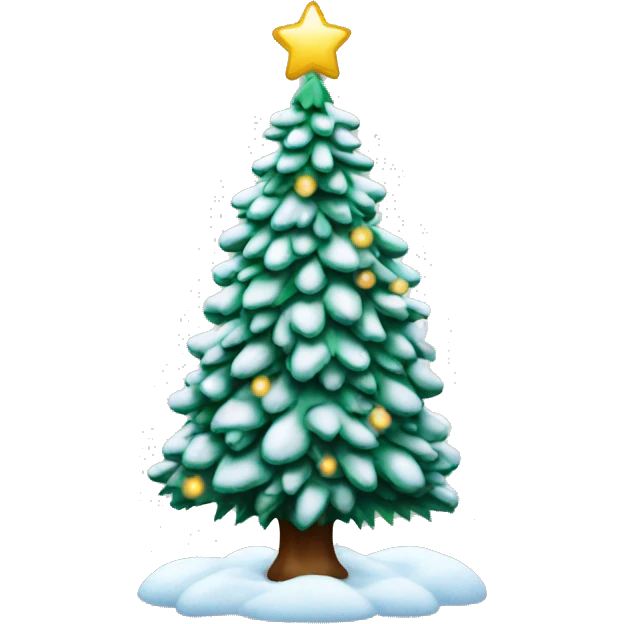 Snowy Christmas tree emoji
