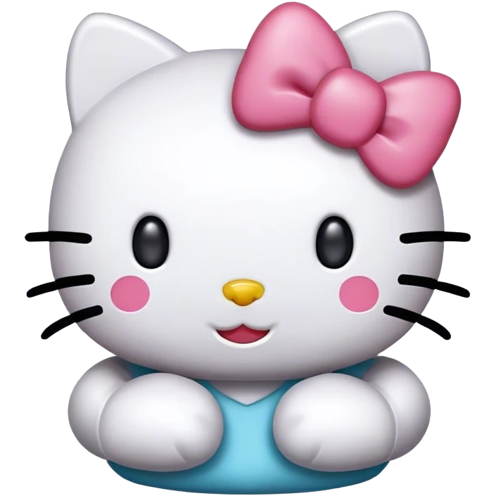 Smiling hello kitty emoji