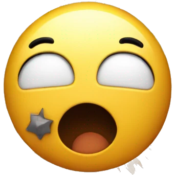 A normal surprise face with explosion  emoji