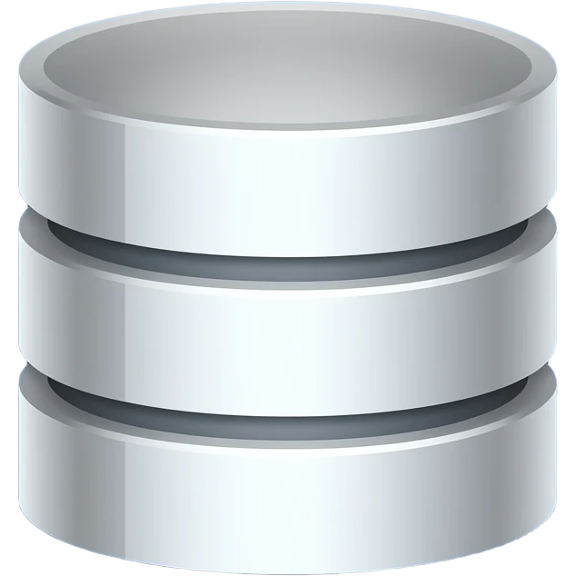 an app, with a database symbol emoji