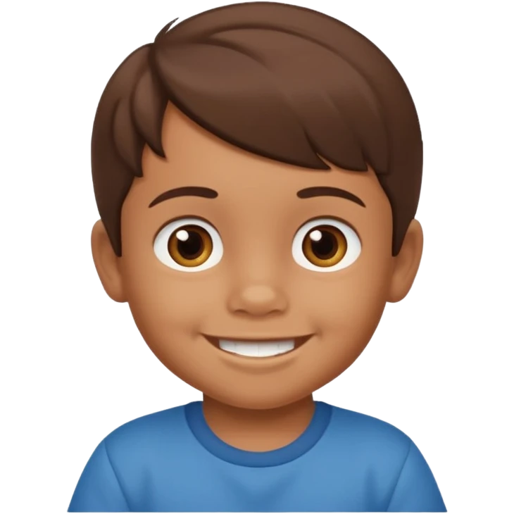 A 3 year old mexican baby boy with brown hair emoji