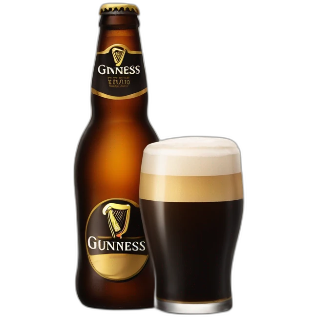 Chat boit une bière Guinness emoji