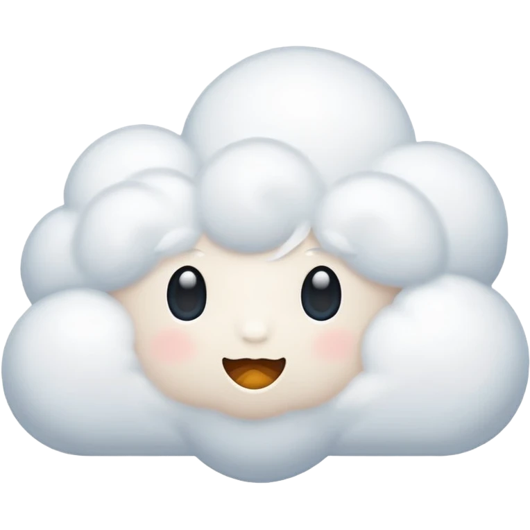 white 2d cloud emoji