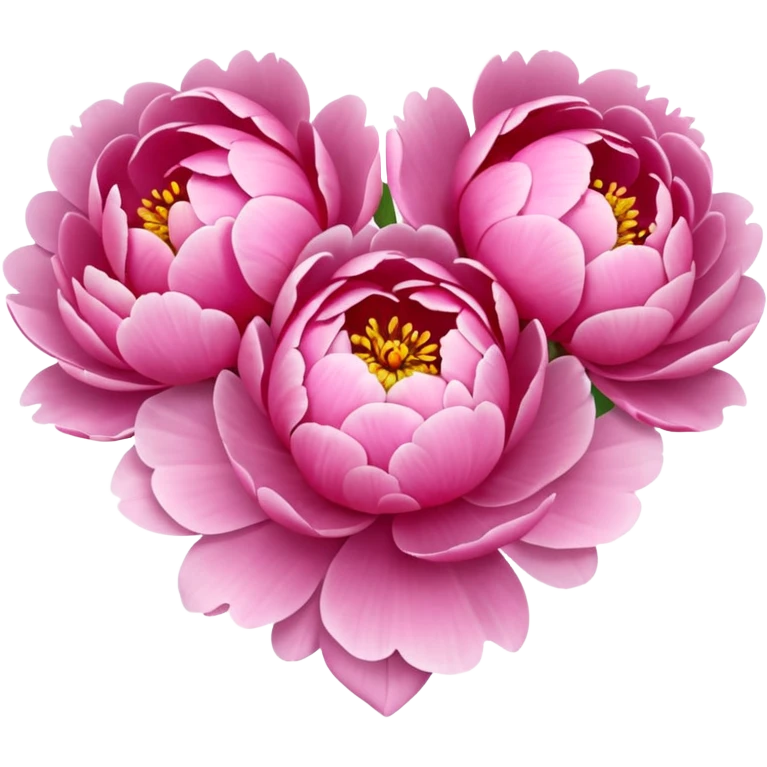 A heart of peonies emoji