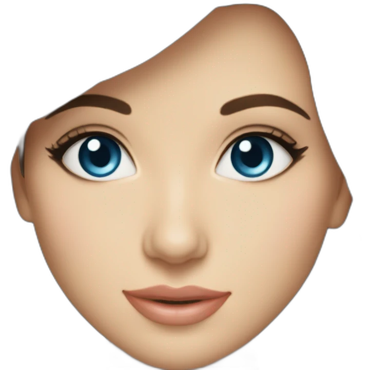 NancyAjram with bleu eyes emoji