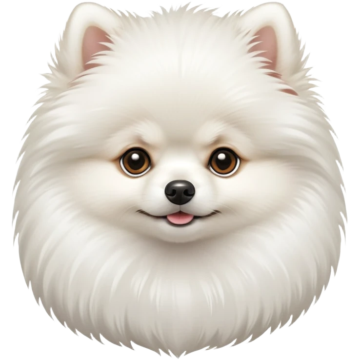 Dog Pomeranian white emoji