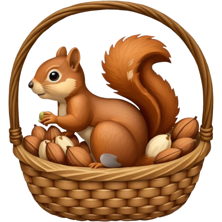 nut basket for squirrel emoji