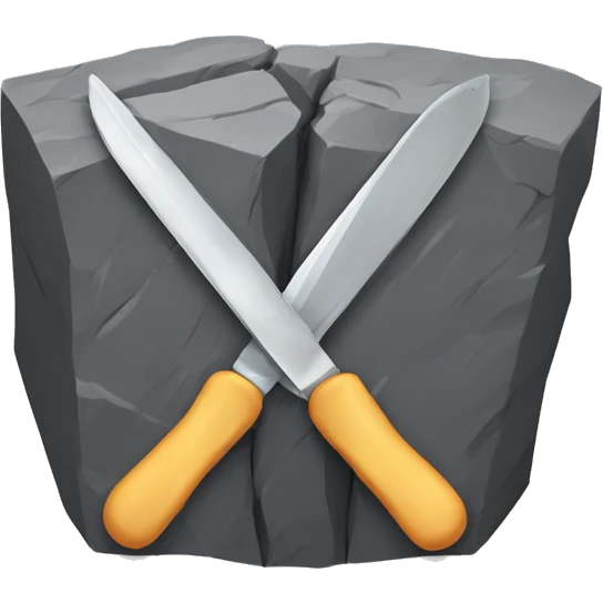 Rock that destroys scissors and becomes a wall. emoji