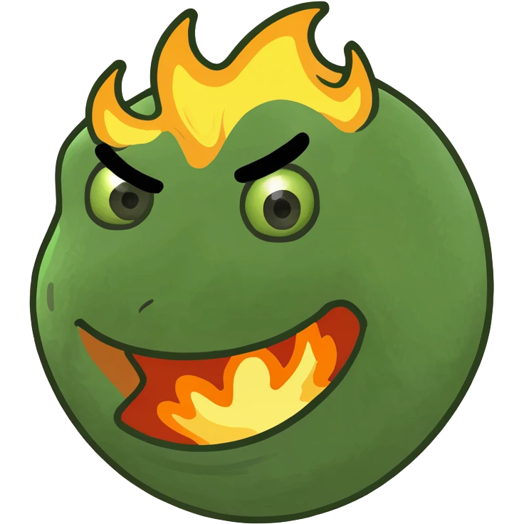 Green fire 🔥 emoji emoji