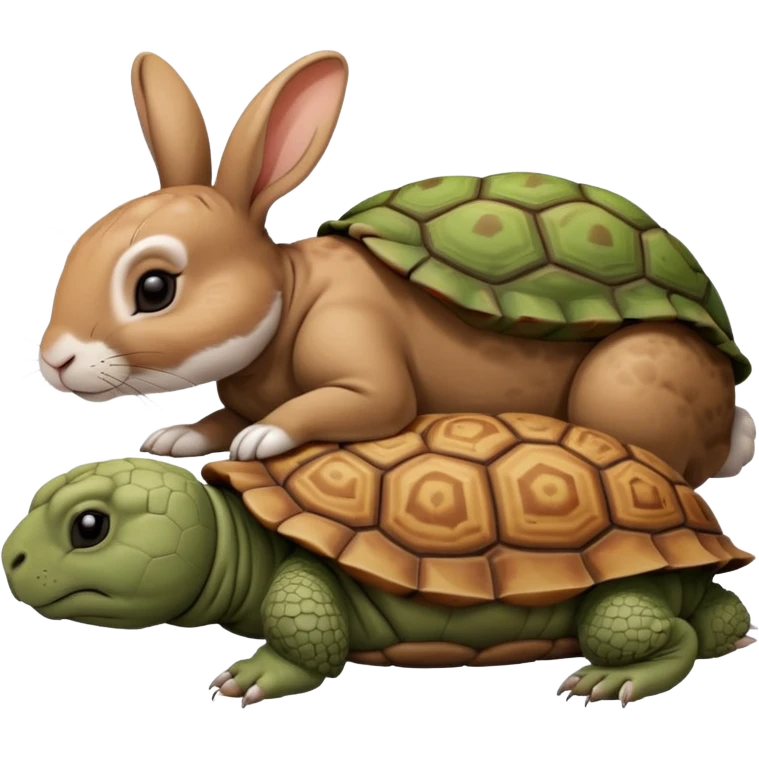  lapin et tortue qui dorme emoji