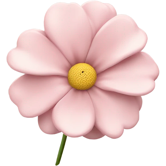 Flower ranunkel pion light pink and beige,  emoji