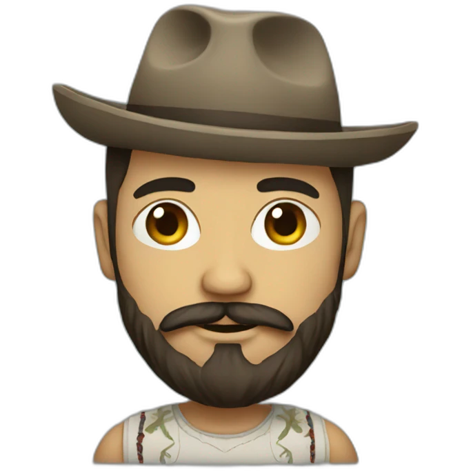 hipster mexican with beard emoji