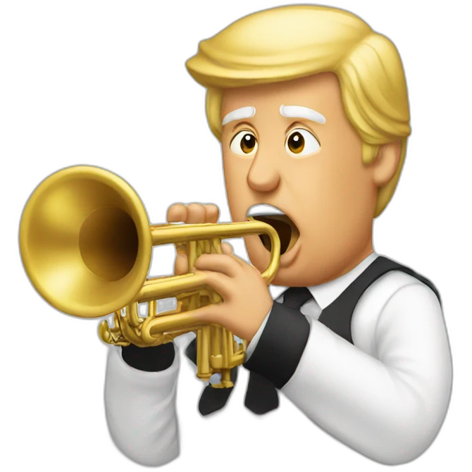 Trump playing trumpet emoji