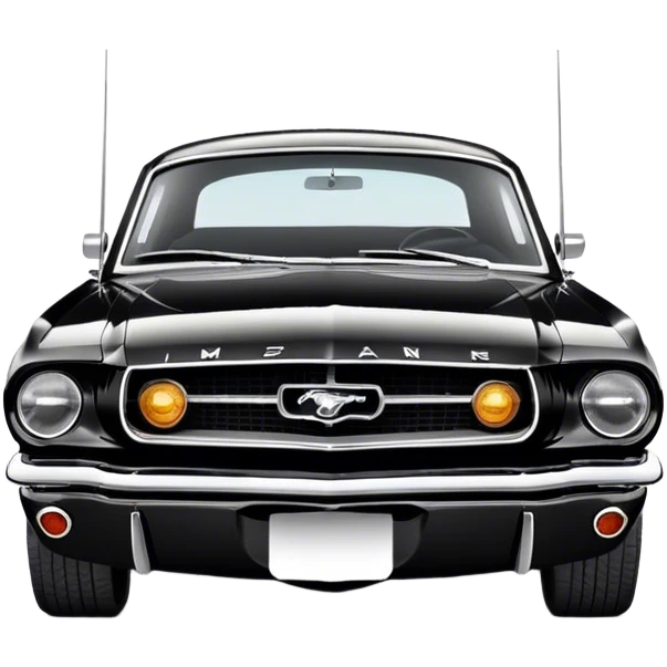 Black 1965 Ford Mustang emoji