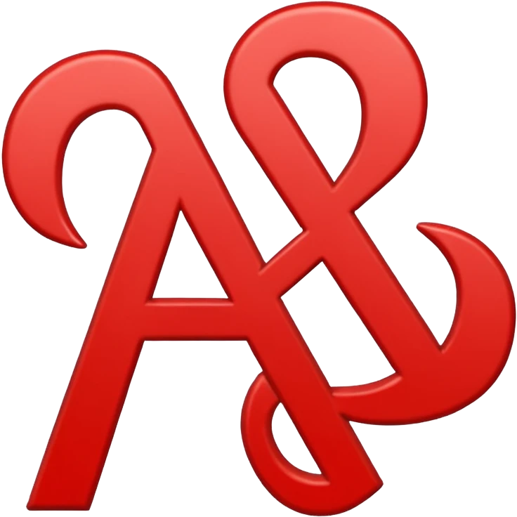 Un logo en letras rojas con contorno blanco que diga AVOMUSIC  emoji