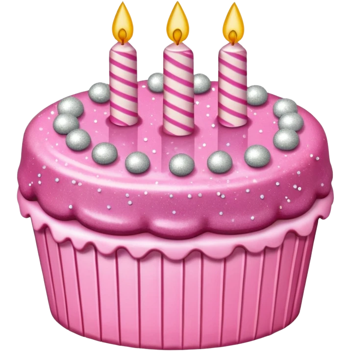 Glitter Pink Cake emoji