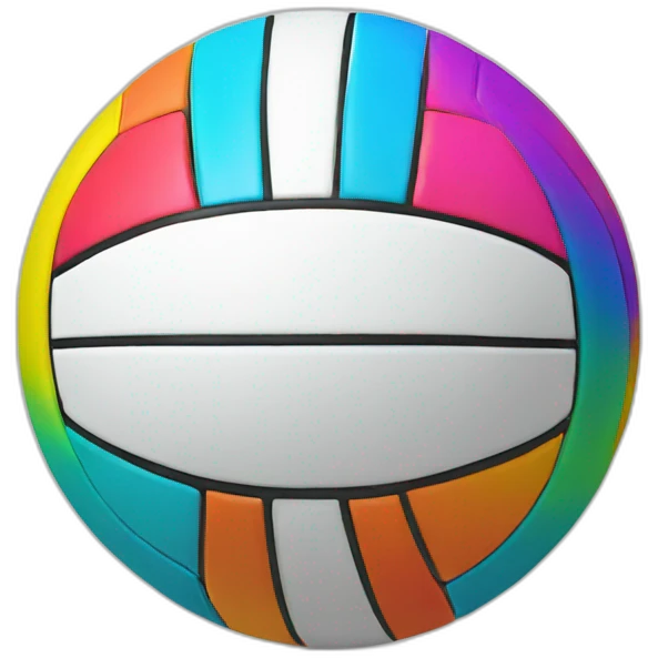 Volleyball ball colorful emoji
