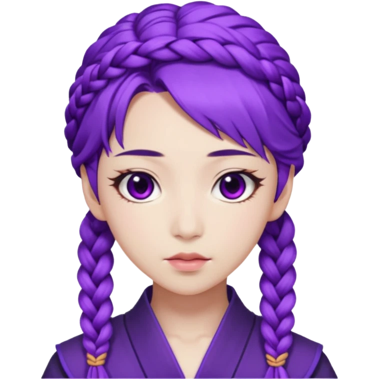 Rumi from K-pop demon hunters purple braid 1 emoji