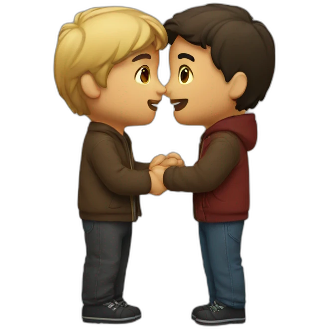 friends kiss emoji