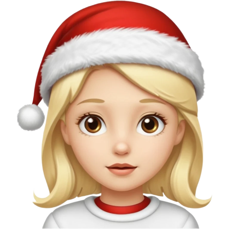 Blondie girl santa clauss emoji