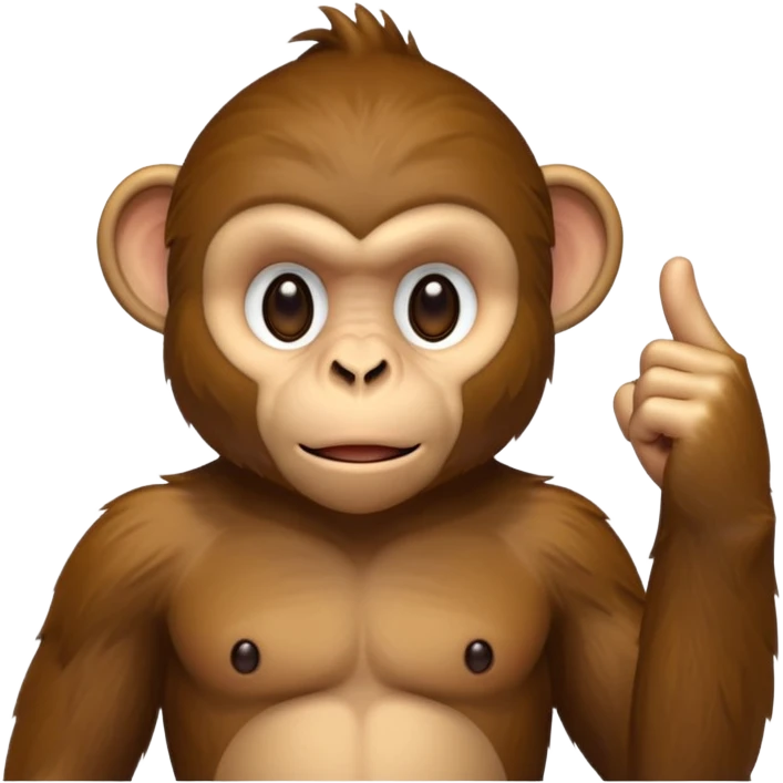 Monkey showing middle finger emoji