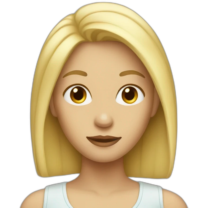 Blonde woman replace emoji