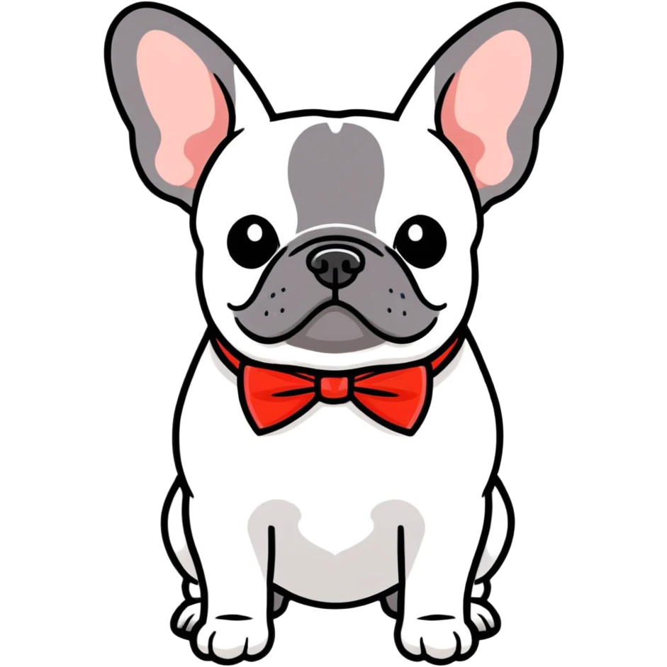 Valentine’s Day French bulldog emoji