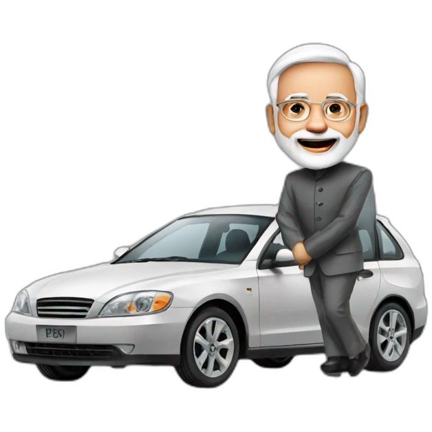 Modi with car emoji